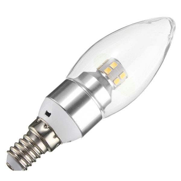E12E14E27-3W-Non-Dimmable-LED-Candle-Silver-Light-Bulb-WhiteWarm-White-85-265V-1045159-5