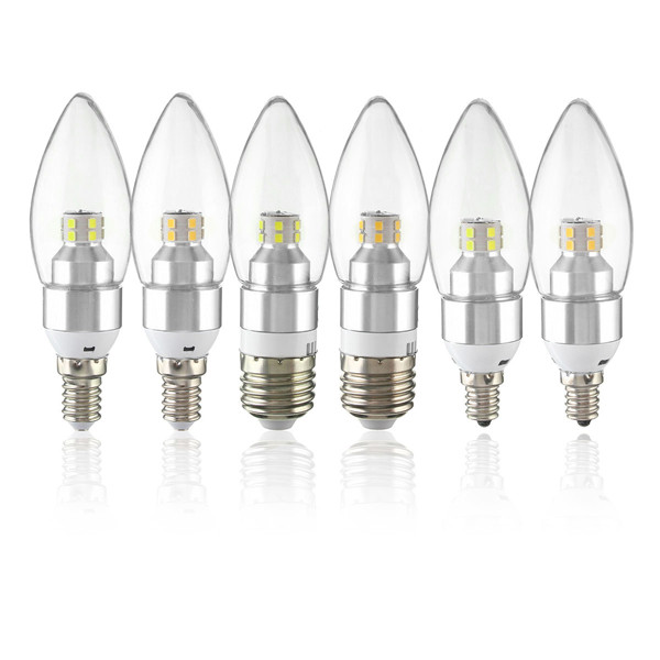 E12E14E27-3W-Non-Dimmable-LED-Candle-Silver-Light-Bulb-WhiteWarm-White-85-265V-1045159-7
