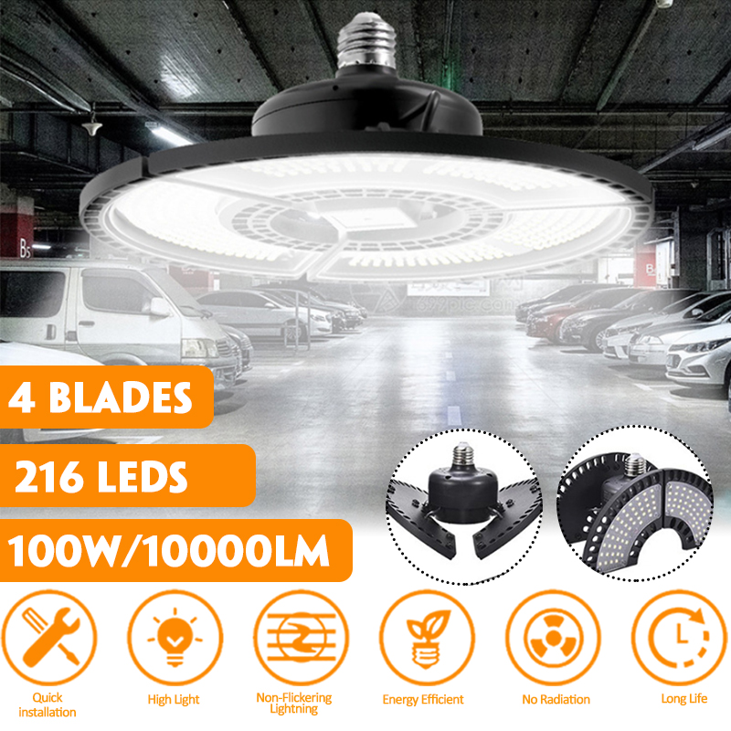 E27-100W-Super-Bright-LED-Garage-Light-Deformable-Ceiling-Lights-Workshop-Lamp-10000LM-AC85-265V-1861694-2