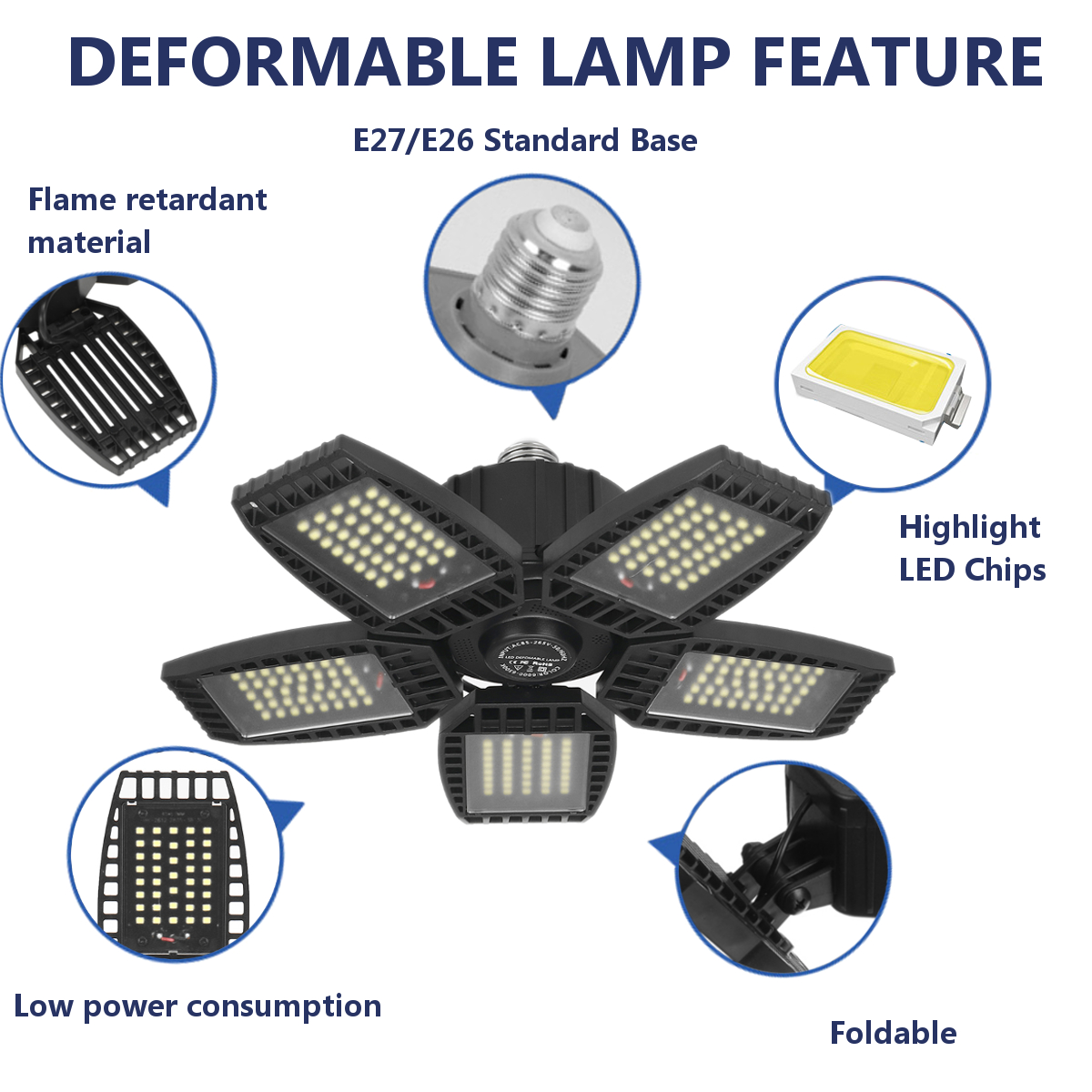 E27-E26-80150200250W-LED-Garage-Light-Bulb-Deformable-Ceiling-Fixture-Lamp-1805684-4