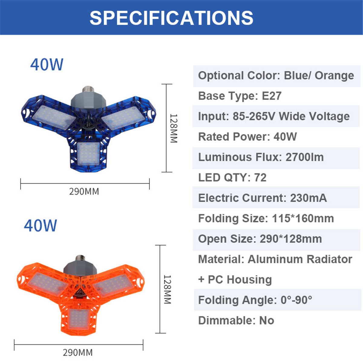 E27-LED-Bulb-40W-Deformable-Garage-Light-360degAngle-Foldable-Ceiling-Lamp-AC85-265V-1638991-5
