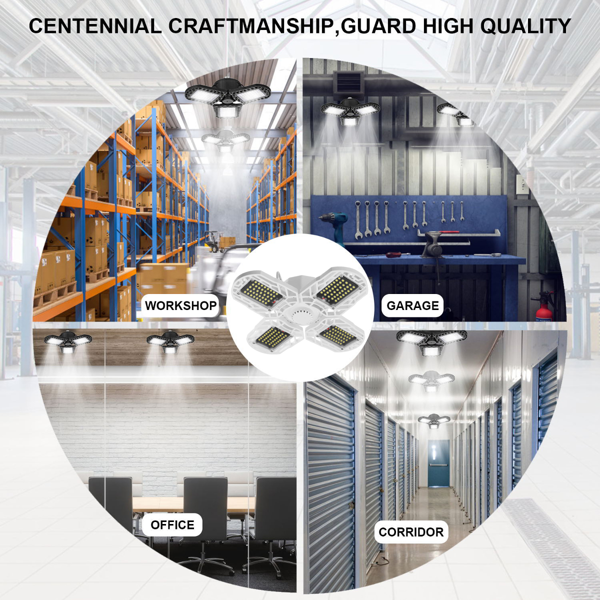 E27-LED-Garage-Light-Bulb-Ceiling-Fixture-Shop-Workshop-Deformable-Lamp-Remote-1710072-8