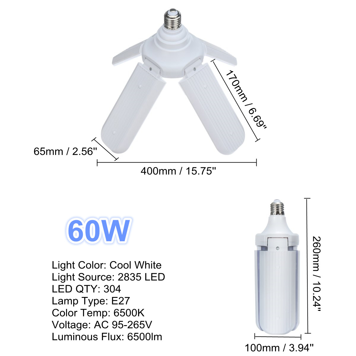 E27-Two-Three-Four-Leaves-Deformable-Foldable-LED-Garage-Shop-Work-Light-Bulb-Ceiling-Lamp-AC95-265V-1621889-6