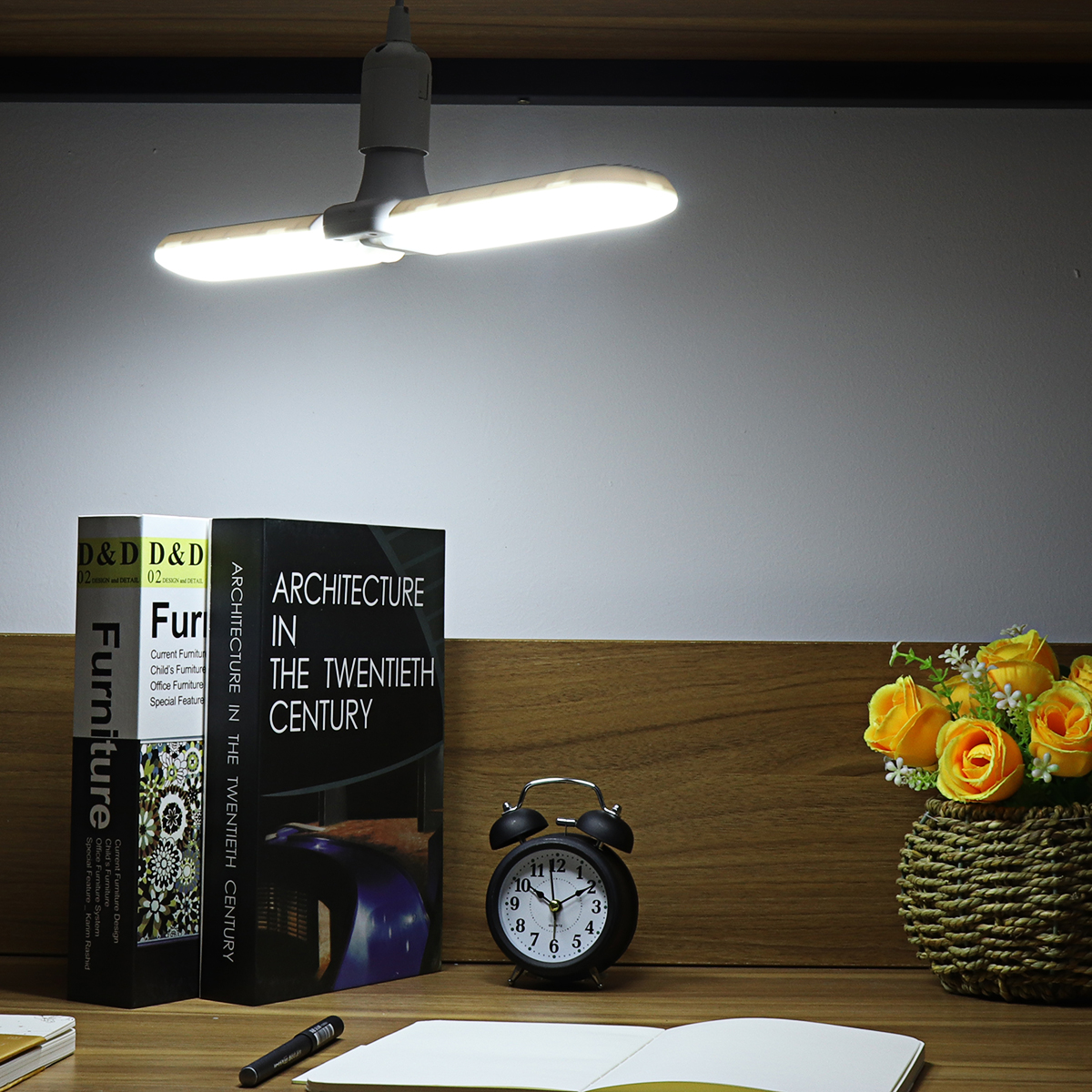 E27-Two-Three-Four-Leaves-Deformable-Foldable-LED-Garage-Shop-Work-Light-Bulb-Ceiling-Lamp-AC95-265V-1621889-8