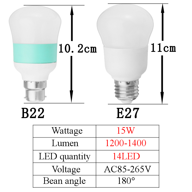 E27B22-15W-14LED-2835SMD-PC-Cover-Shell-Gourd-Shape-Kindling-Efficiency-High-Light-Bulb-AC85-265V-1277052-3