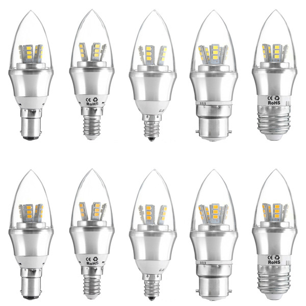 E27E14E12B22B15-6W-LED-Warm-WhiteWhite-25SMD-2835-Silver-Candle-Light-Bulb-Lamp-220V-1007293-10