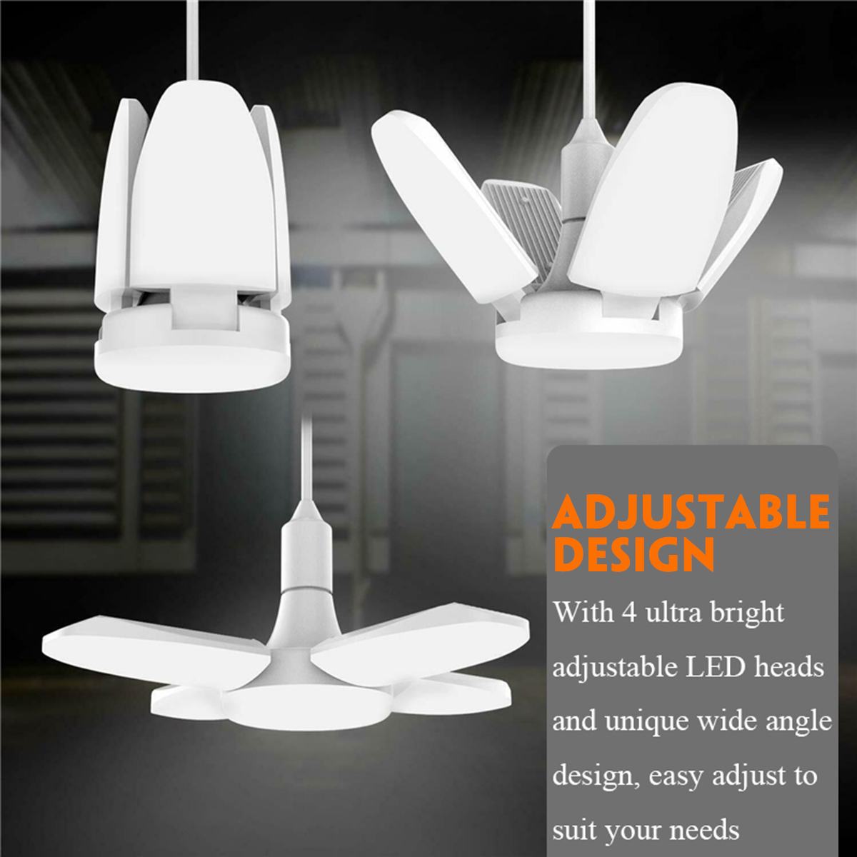 E27E26-AC165V-265V-Warm-White-Colorful-60W-2835-164LED-Light-Bulb-Ceiling-Fan-Blade-Deformable-Garag-1581950-7