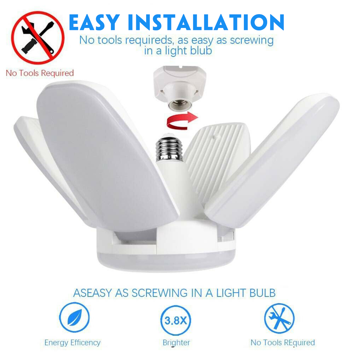 E27E26-AC165V-265V-Warm-White-Colorful-60W-2835-164LED-Light-Bulb-Ceiling-Fan-Blade-Deformable-Garag-1581950-8