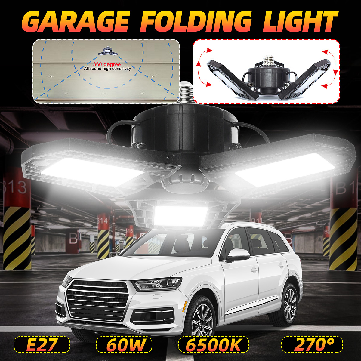 Foldable-LED-E27-Light-Adjustable-Deformation-Ceiling-Lamp-Workshop-Garage-Home-1668843-1