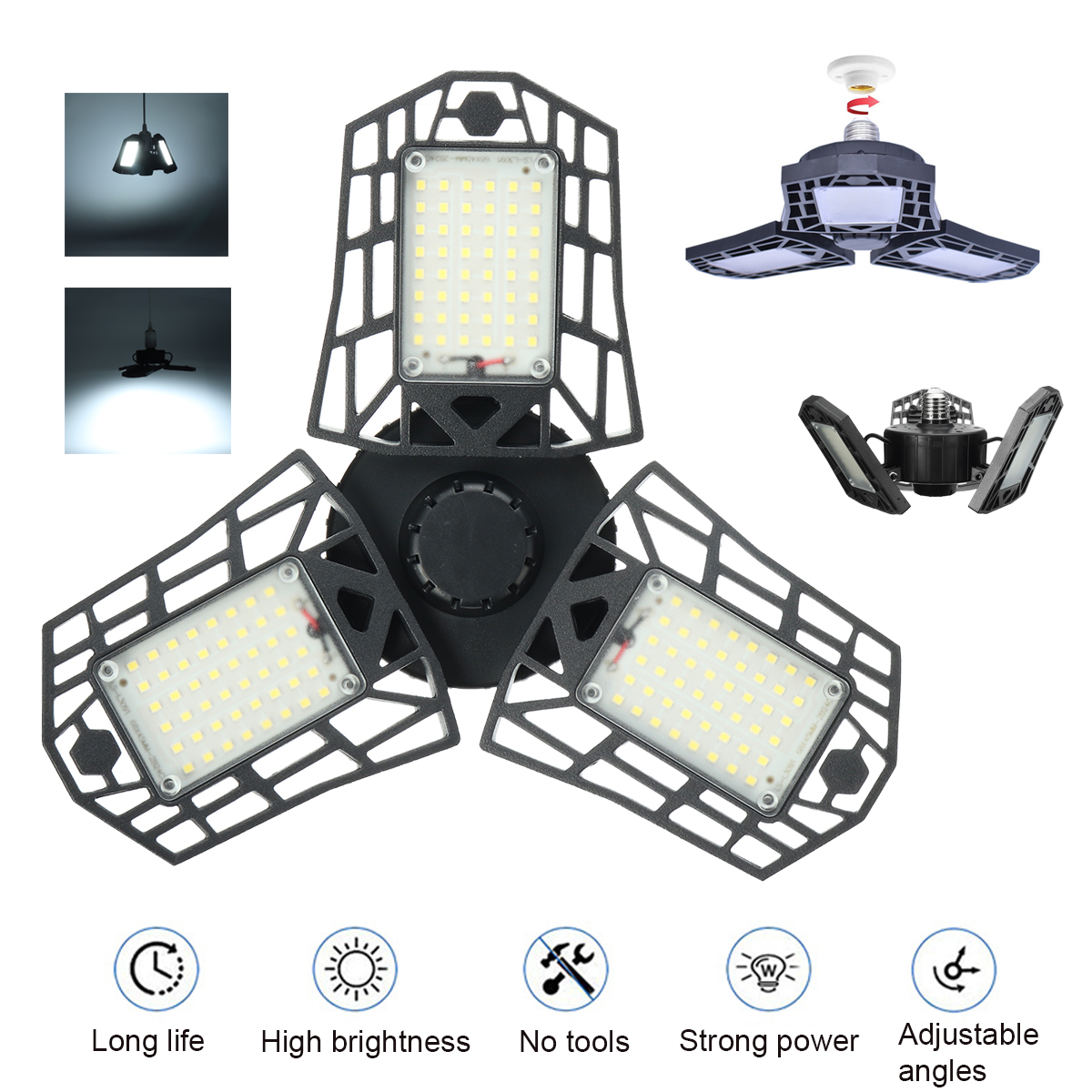 Foldable-LED-E27-Light-Adjustable-Deformation-Ceiling-Lamp-Workshop-Garage-Home-1668843-4