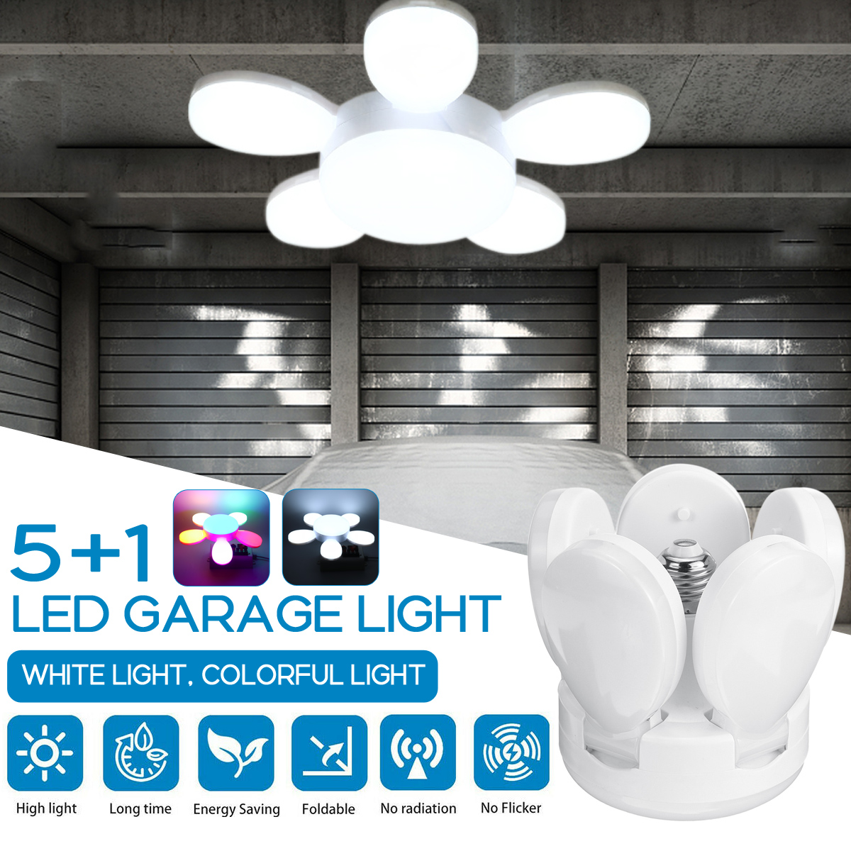 LED-Garage-Shop-Work-Lights-E27-Home-Ceiling-Fixture-Deformable-Lamp-1735708-2
