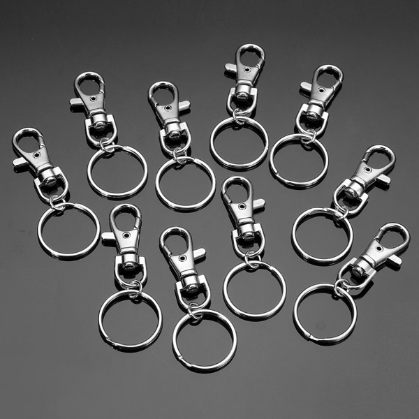 10pcs-Fashion-Stainless-Steel-Dual-Key-Holder-Ring-Keychain-Silver-966400-1