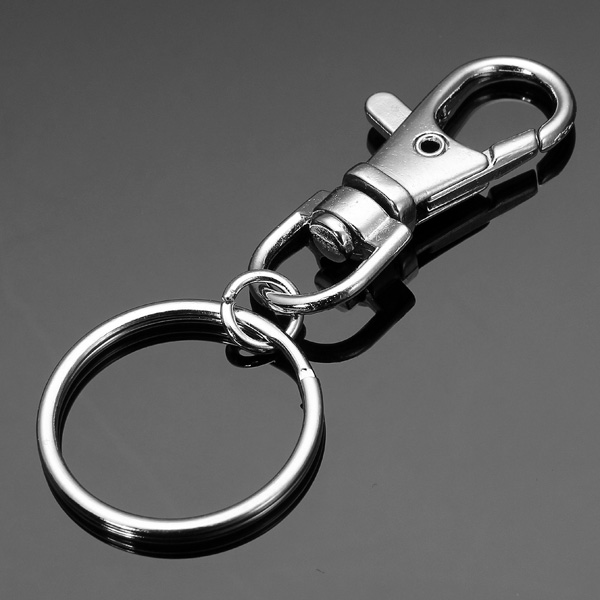 10pcs-Fashion-Stainless-Steel-Dual-Key-Holder-Ring-Keychain-Silver-966400-4