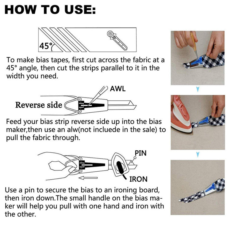 11213Pcs-Fabric-Bias-Tape-Maker-Rotary-Cutter-Kit-Sewing-Quilting-Awl-Pin-Binder-Foot-Tools-Set-1826940-11