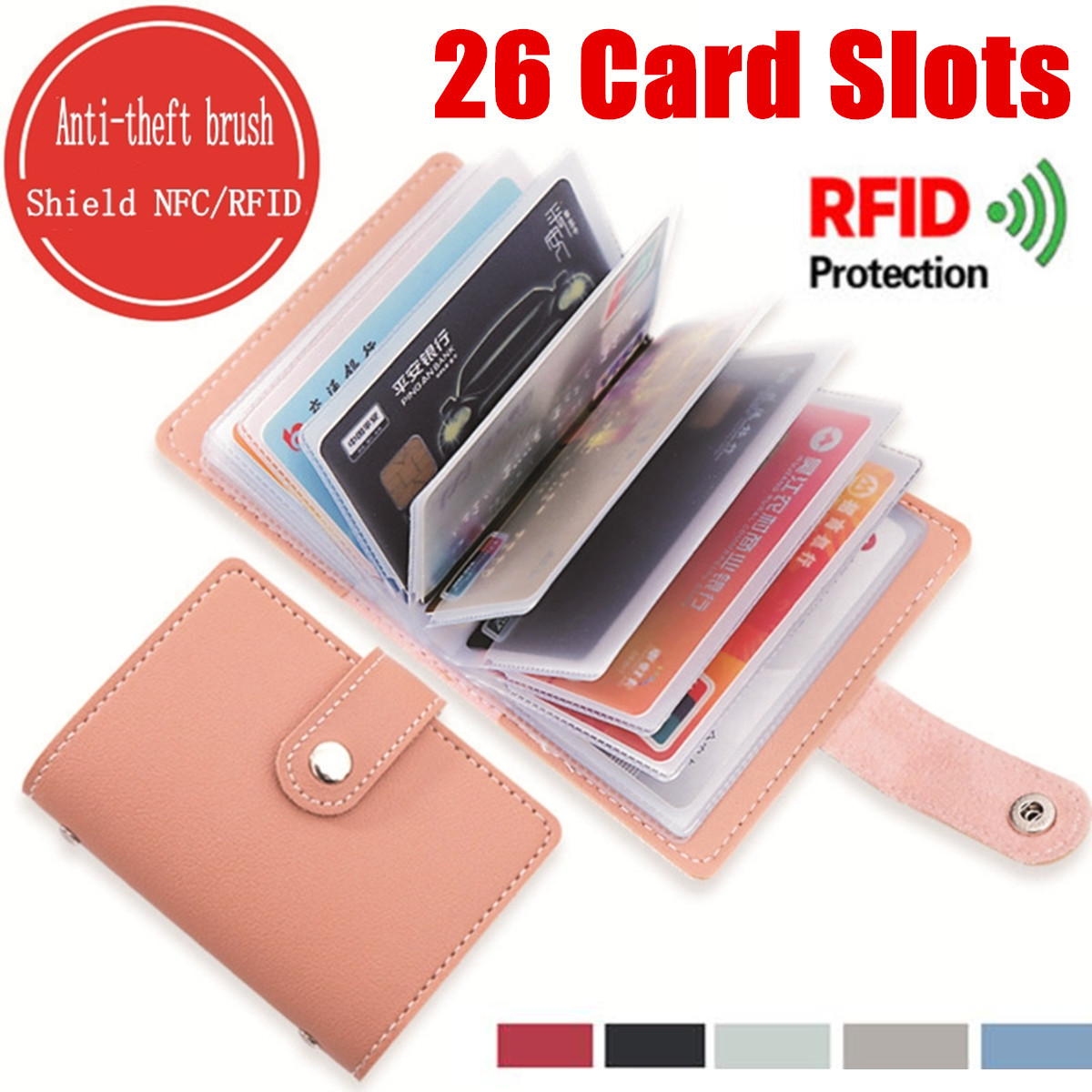 26-Card-Slots-Portable-Leather-Wallet-Anti-theft-Brush-Shield-NFCRFID-Card-Holder-1644277-1