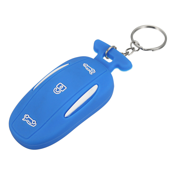 3-Button-Silicone-Smart-Remote-Key-Cover-Fob-Case-Key-Holder-With-Key-Chain-Fits-For-Tesla-Model-X-1193846-2