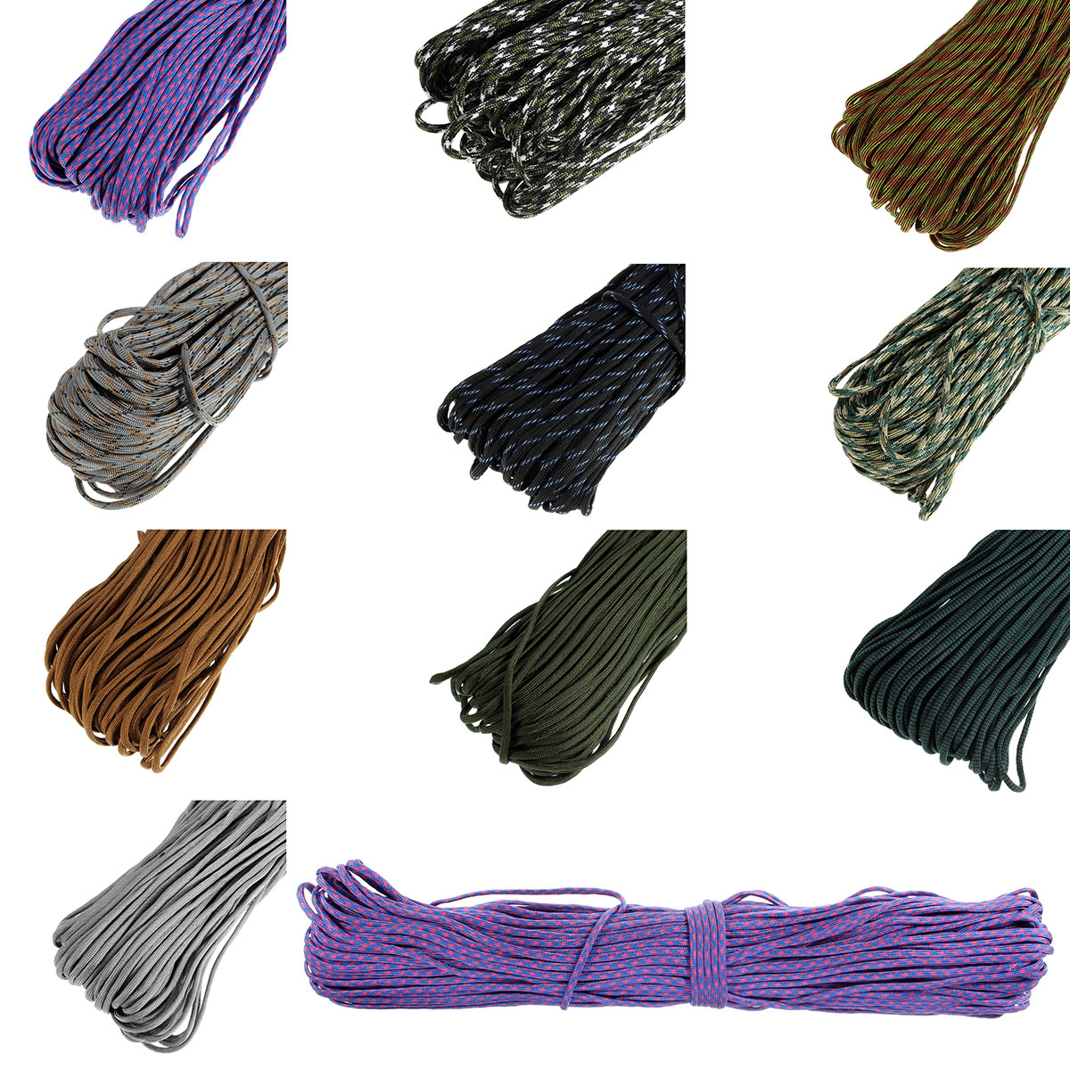 300-Feet-91m-7-Inner-Strand-Mil-Survival-Paracord-Bushcraft-Parachute-Cord-Lanyard-Rope-Type-III-1332797-4