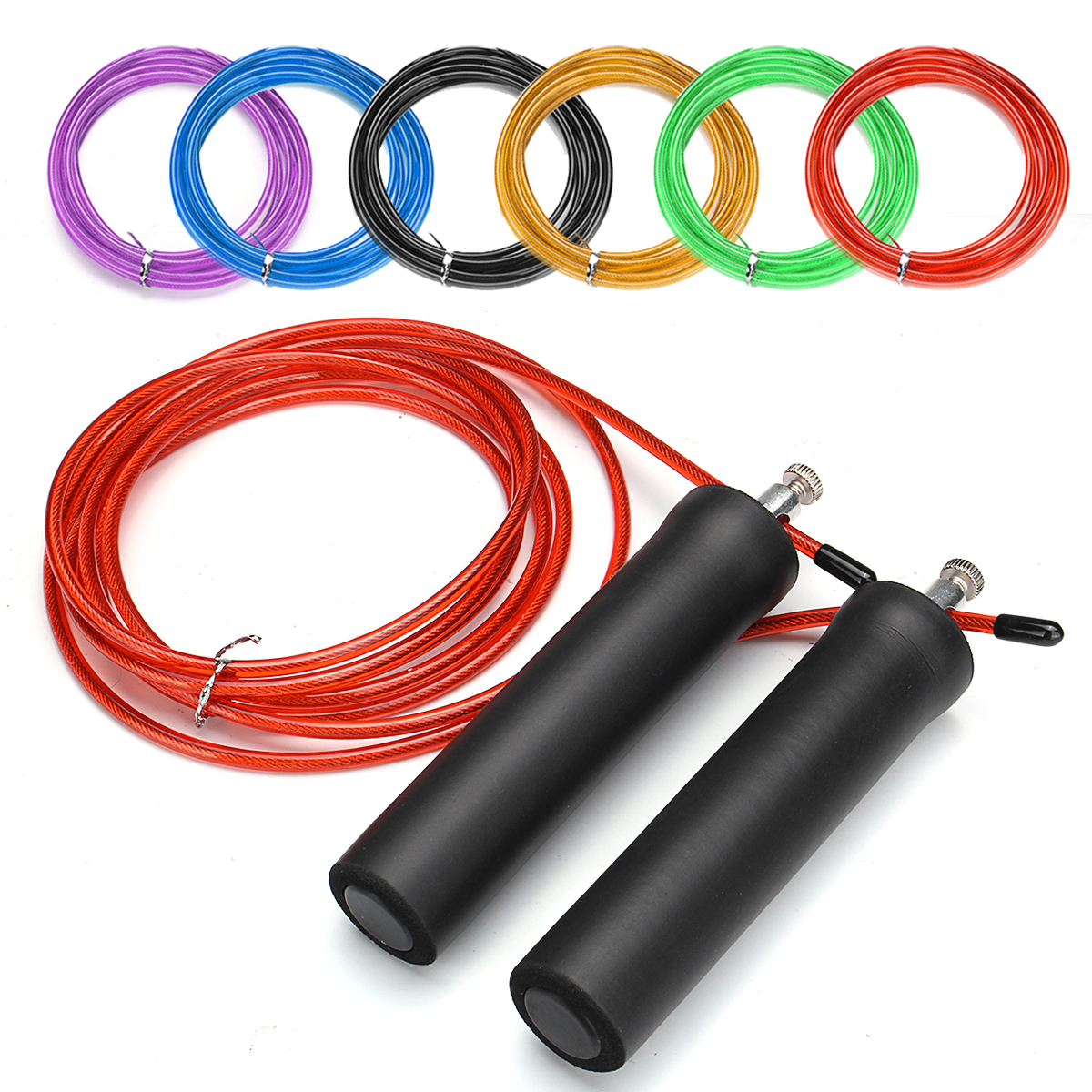 3M-Steel-Wire-Speed-Skipping-Rope-Jumping-Rope-Adjustable-Crossfit-Fitnesss-Exercise-1307727-2