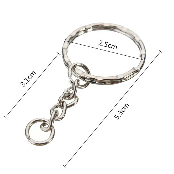 50Pcs-55mm-Keyring-Blanks-Silver-Tone-Keychain-Key-Fob-Split-Rings-4-Link-Chain-1009566-10