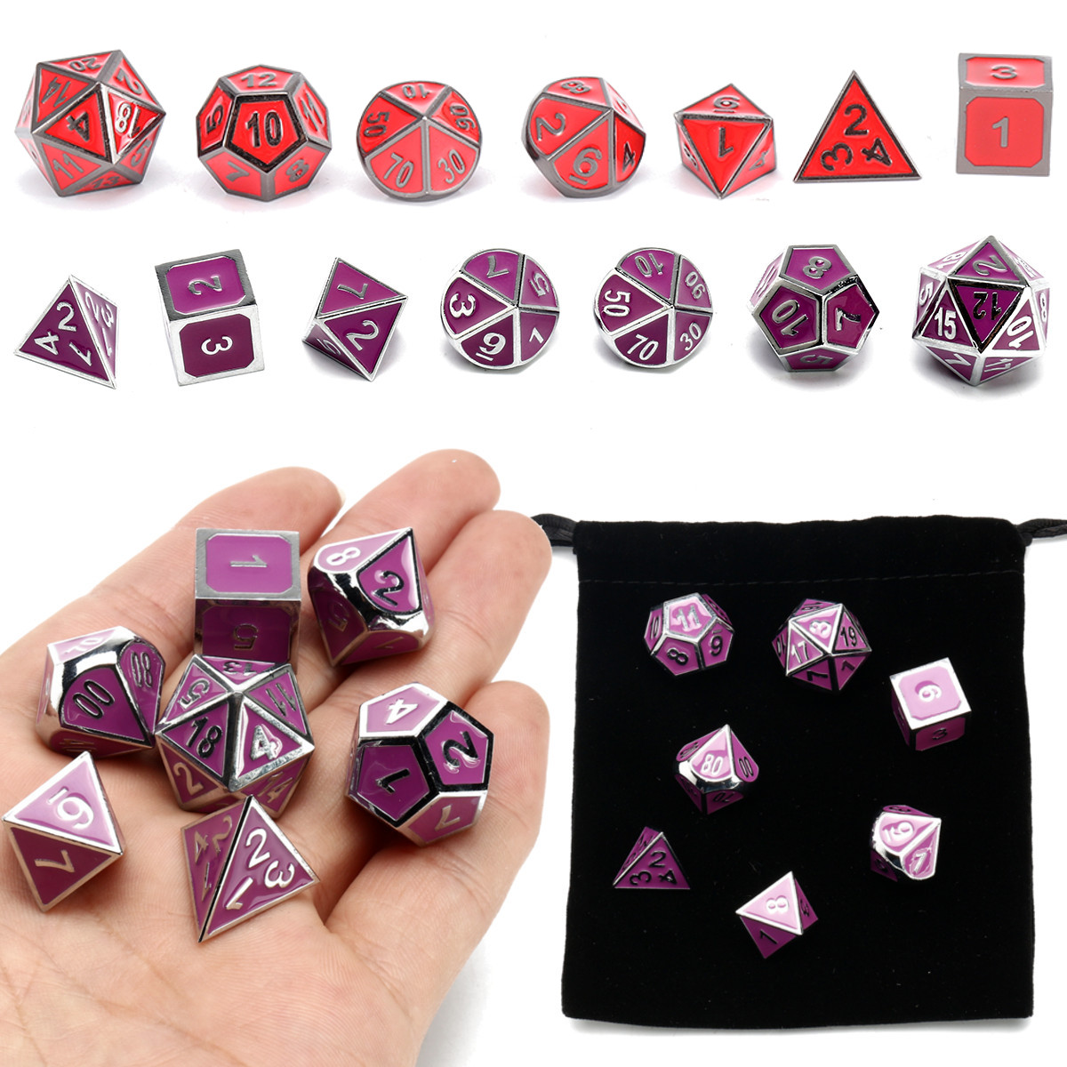 7-Pcs-Multisided-Dice-Heavy-Metal-Polyhedral-Dice-Set-Role-Playing-Games-Dices-with-Bag-1263009-1