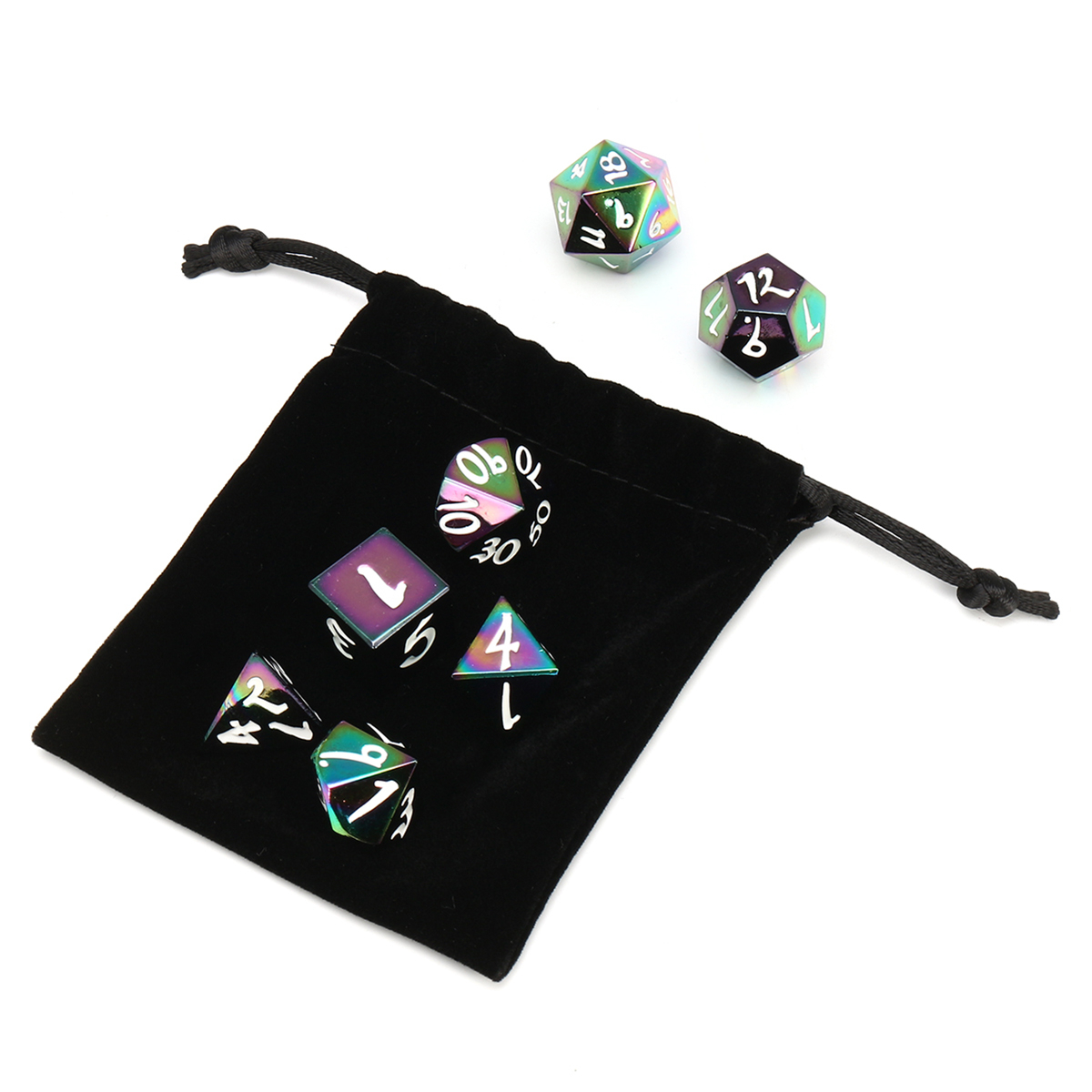 7Pcs-Antique-Metal-Polyhedral-Dices-Set-Role-Playing-Game-Gadget-With-Bag-1287723-8