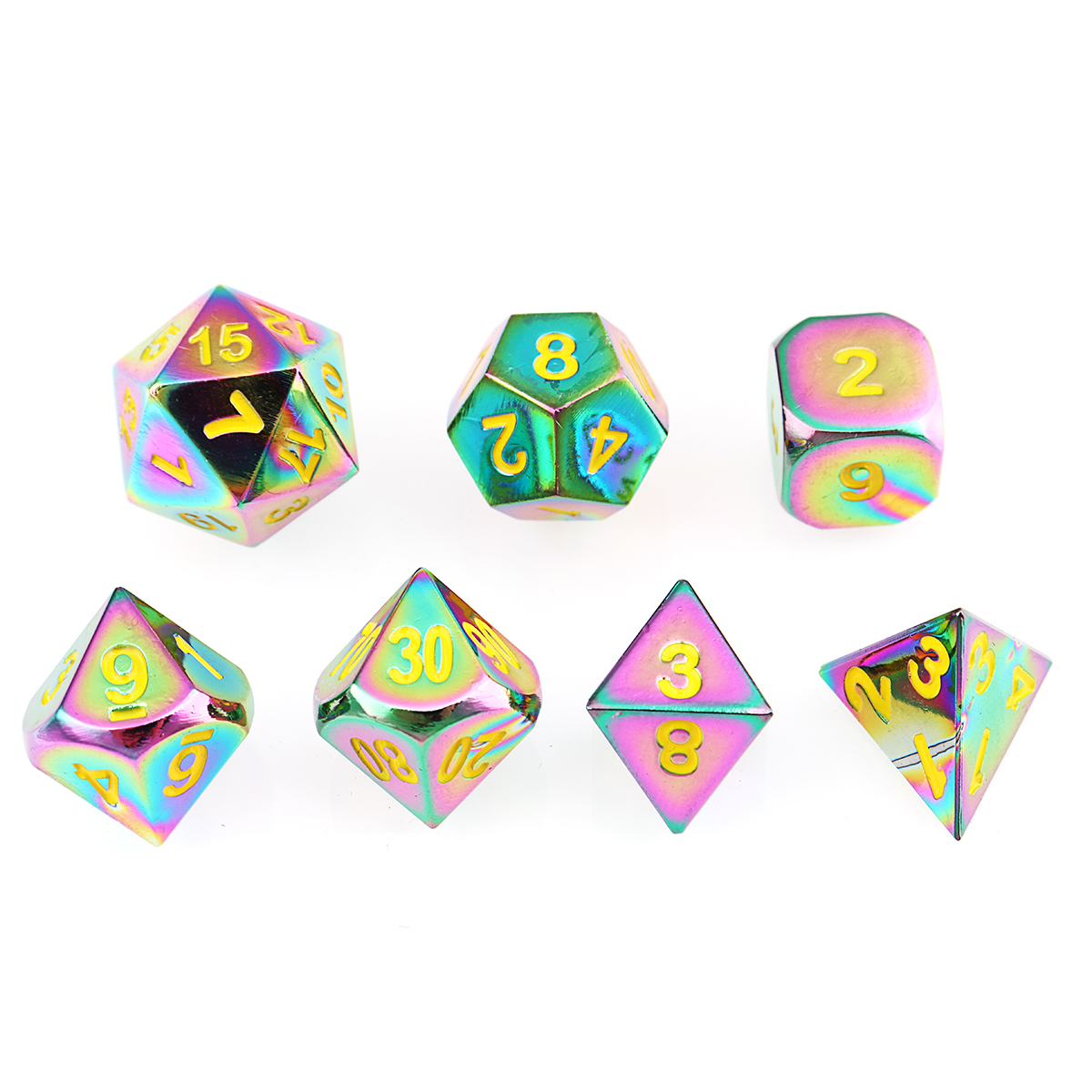 7Pcs-Embossed-Heavy-Metal-Polyhedral-Dice-DND-RPG-MTG-Role-Playing-Game-with-Bag-1314618-5