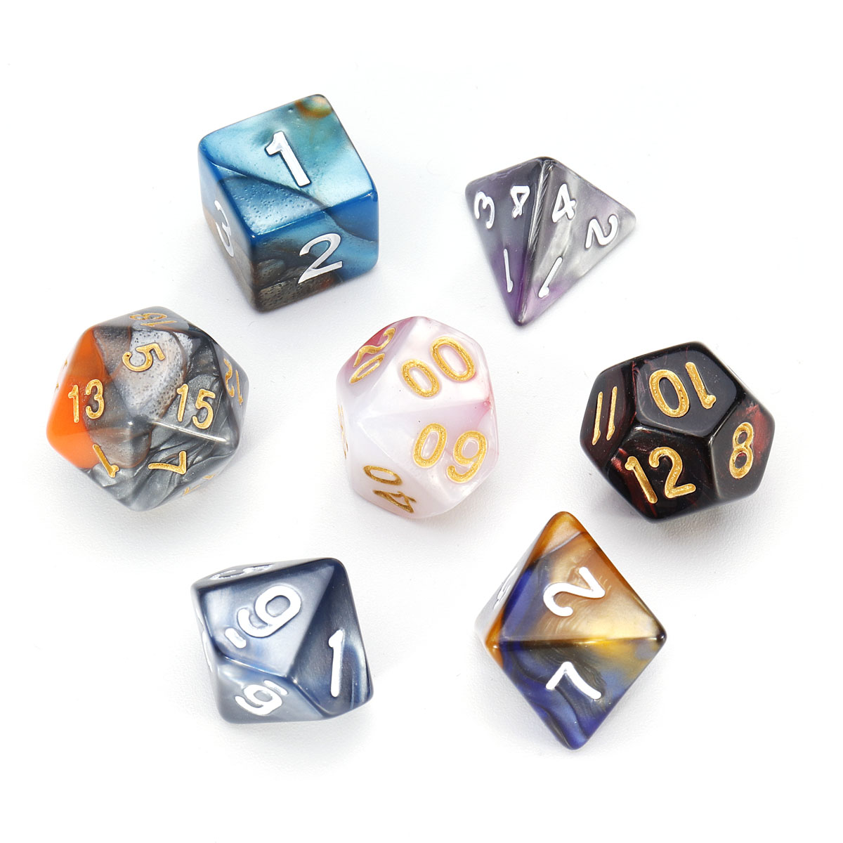 7Pcs-Polyhedral-Dices-Double-Color-For-Role-Playing-Game-Dice-Set-With-Storage-Bag-1422309-4