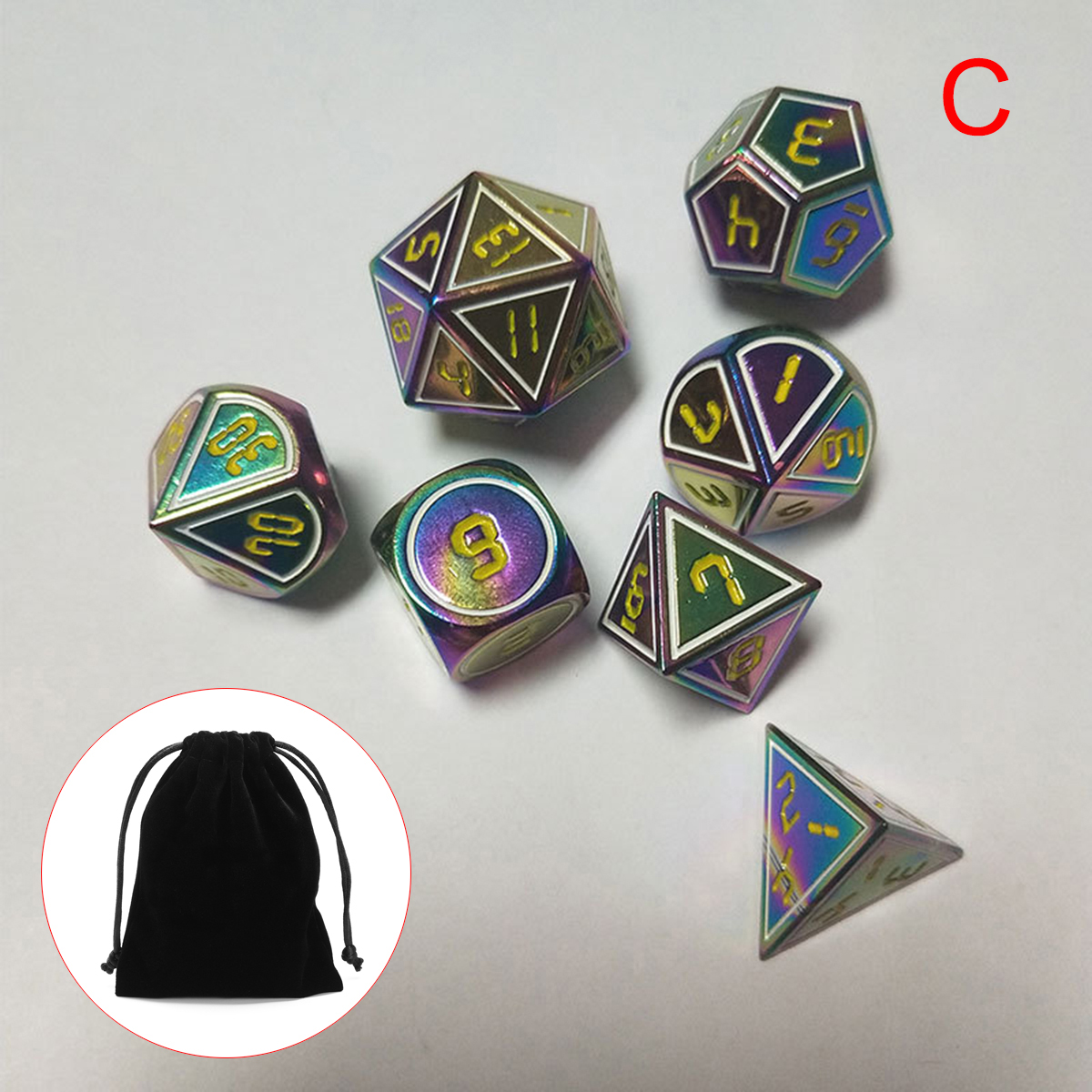 7Pcs-Set-Antique-Metal-Polyhedral-Dices-DND-RPG-MTG-Role-Playing-Game-1407109-3