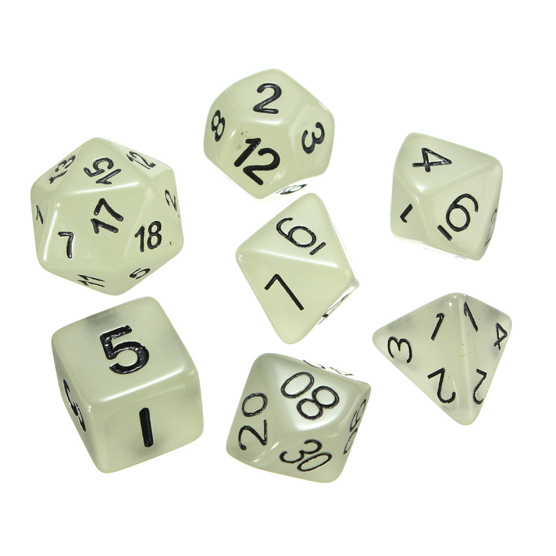 7pcs-Multi-sided-Luminous-Polyhedral-Digital-Acrylic-Dice-Set-Noctilucent-Dice-1221378-2