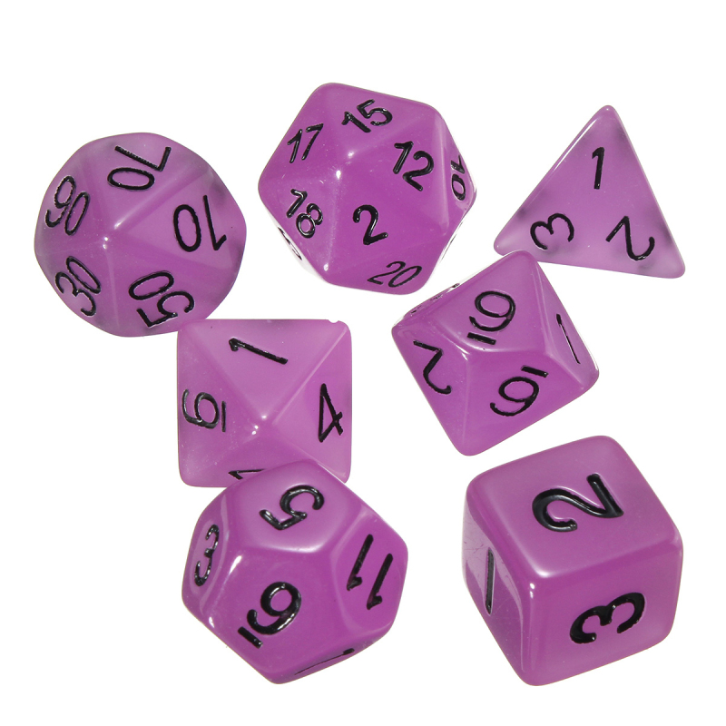 7pcs-Multi-sided-Luminous-Polyhedral-Digital-Acrylic-Dice-Set-Noctilucent-Dice-1221378-3