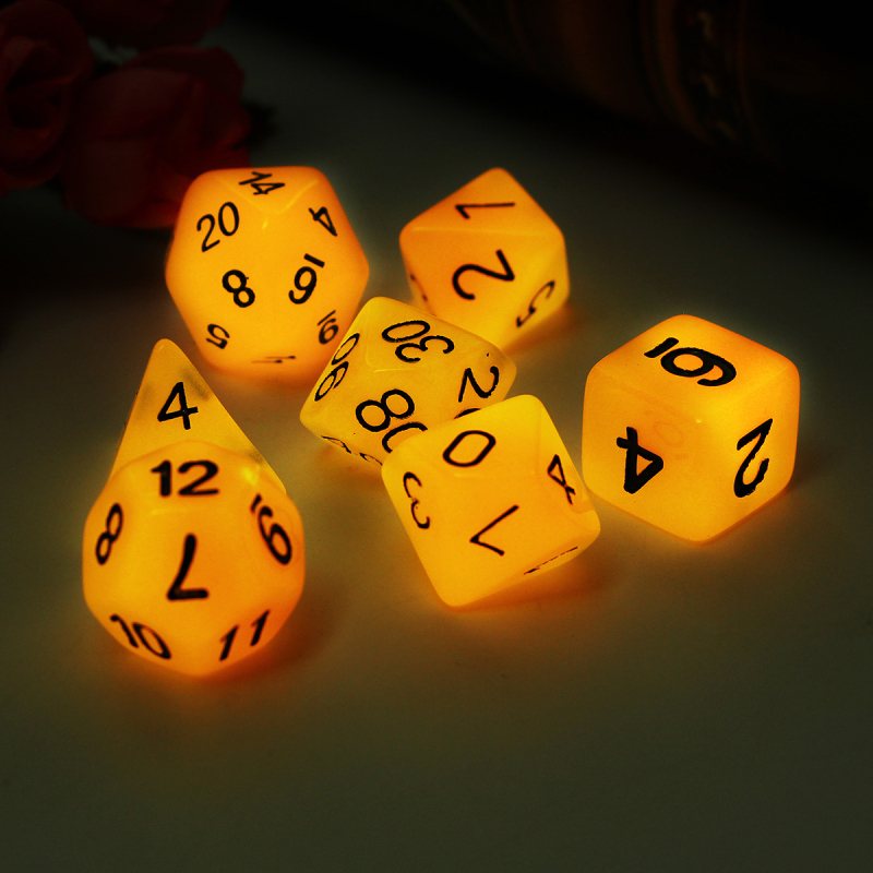 7pcs-Multi-sided-Luminous-Polyhedral-Digital-Acrylic-Dice-Set-Noctilucent-Dice-1221378-8