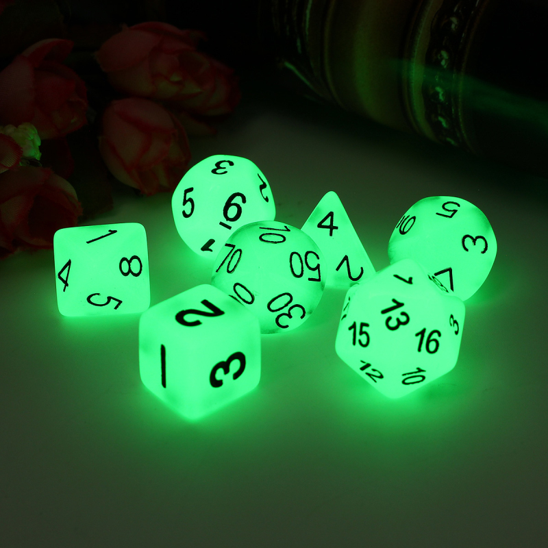 7pcs-Multi-sided-Luminous-Polyhedral-Digital-Acrylic-Dice-Set-Noctilucent-Dice-1221378-9