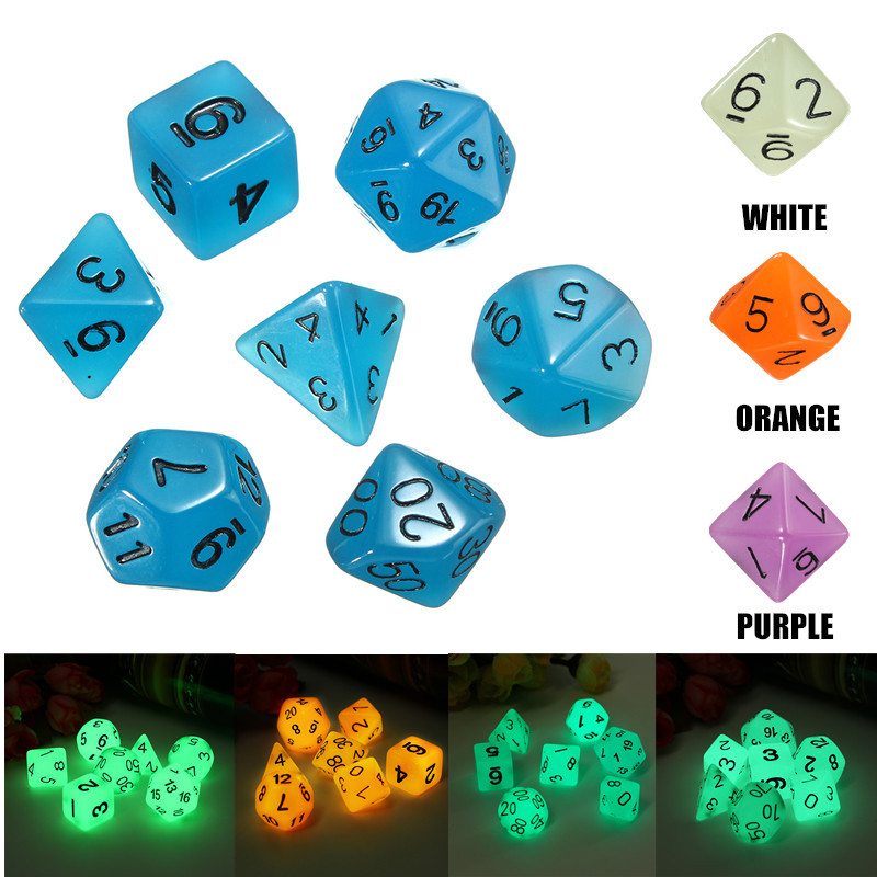 7pcs-Multi-sided-Luminous-Polyhedral-Digital-Acrylic-Dice-Set-Noctilucent-Dice-1221378-10