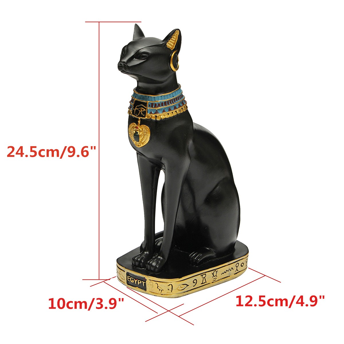 96inch-Resin-Vintage-Egyptian-Bastet-Goddess-Figurine-Black-Cat-Pharaoh-Statue-Epoxy-1304890-2