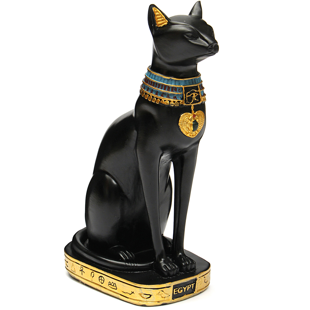 96inch-Resin-Vintage-Egyptian-Bastet-Goddess-Figurine-Black-Cat-Pharaoh-Statue-Epoxy-1304890-4