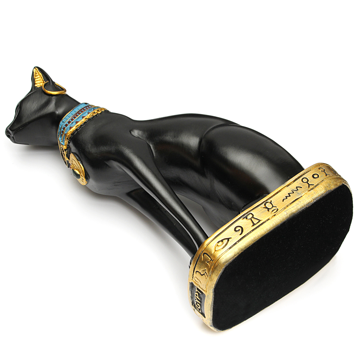 96inch-Resin-Vintage-Egyptian-Bastet-Goddess-Figurine-Black-Cat-Pharaoh-Statue-Epoxy-1304890-7