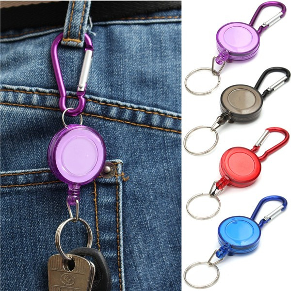 Badge-Reel-Telescopic-Key-Buckle-Carabiner-Recoil-Retractable-Holder-Key-Chain-4-Colors-1158275-7