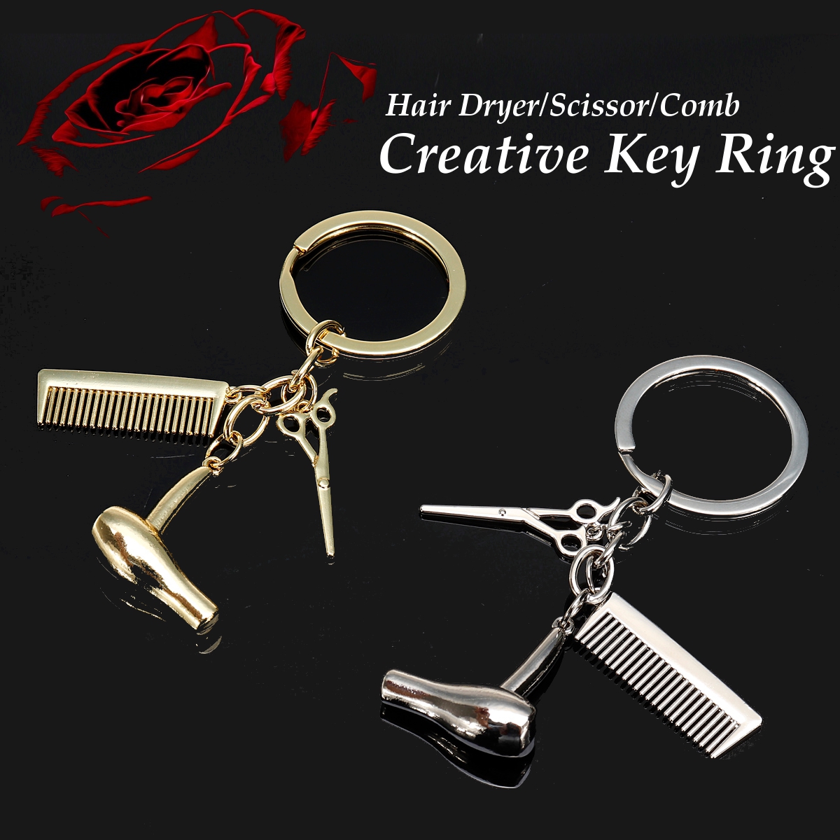 Creative-Keychain-Alloy-Stylist-Hair-Dryer-Scissor-Comb-Dangle-Pendant-Key-Ring-Artware-Gift-1552936-1