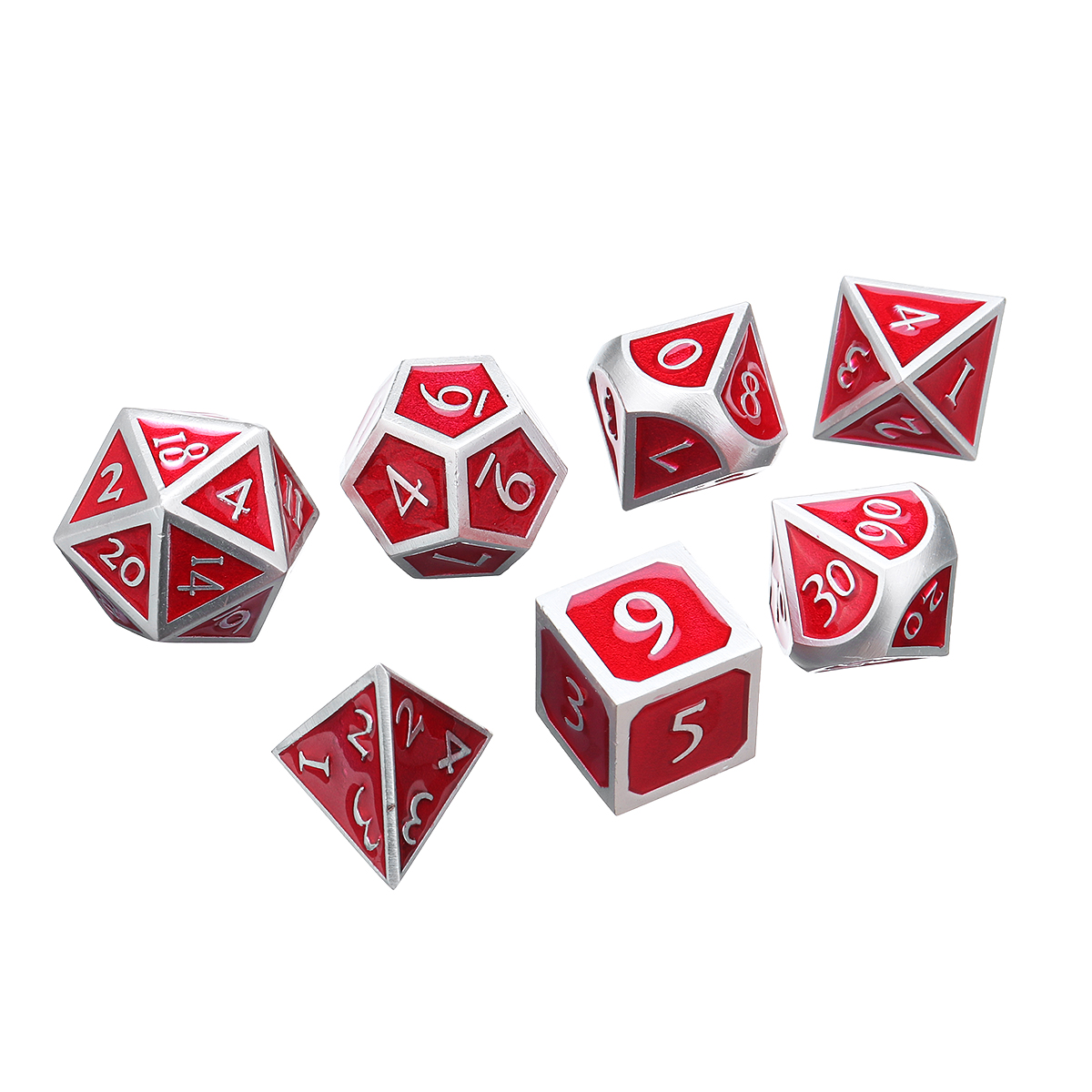 Red-Antique-Color-Solid-Metal-Polyhedral-Dices-Role-Playing-RPG-Gadget-7-Dice-Set-With-Bag-1425967-2