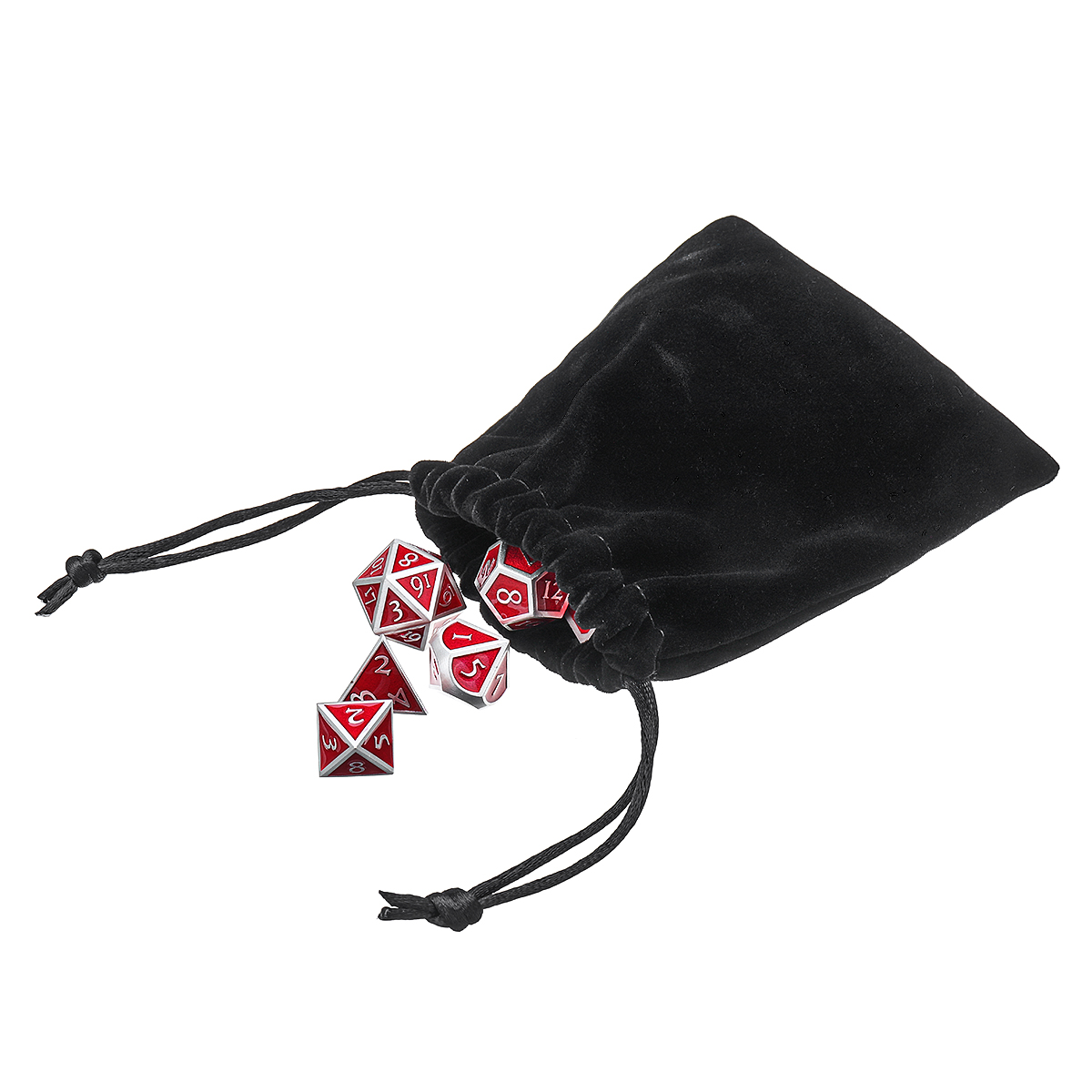 Red-Antique-Color-Solid-Metal-Polyhedral-Dices-Role-Playing-RPG-Gadget-7-Dice-Set-With-Bag-1425967-9