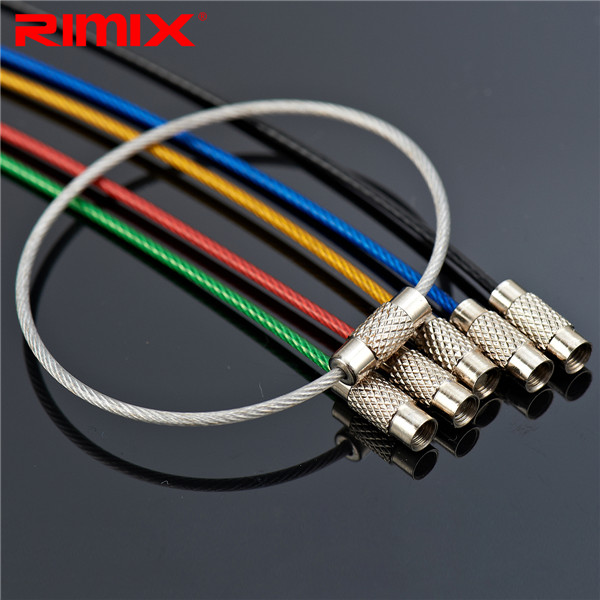 Rimix-Stainless-Steel-PVC-Insulated-Rubber-Overstretches-Wire-Circle-Colorful-Keychain-Key-Ring-1000600-3