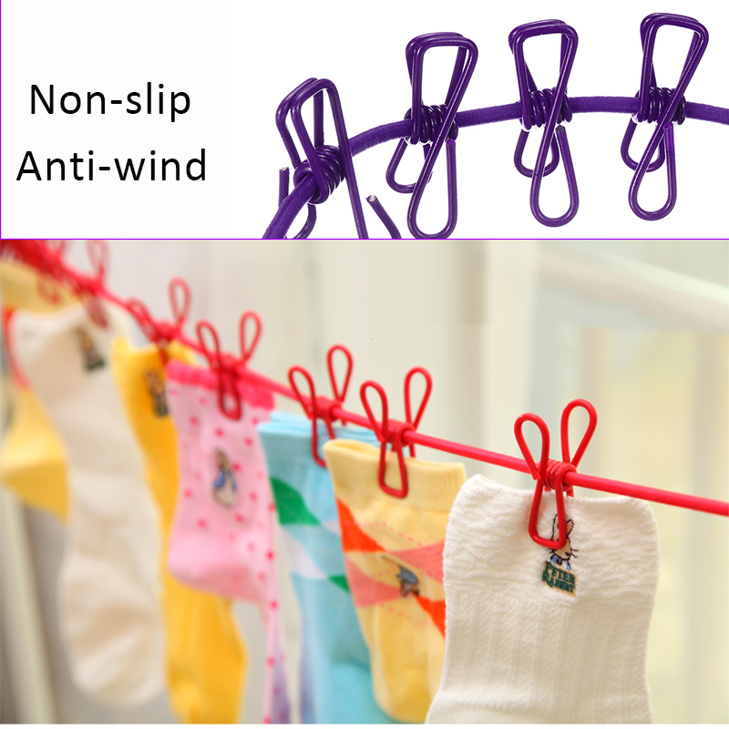 Stretchy-Portable-Clothesline-with-12Clamp-Clip-2Hooks-Laundry-Hanger-Windproof-1624310-2