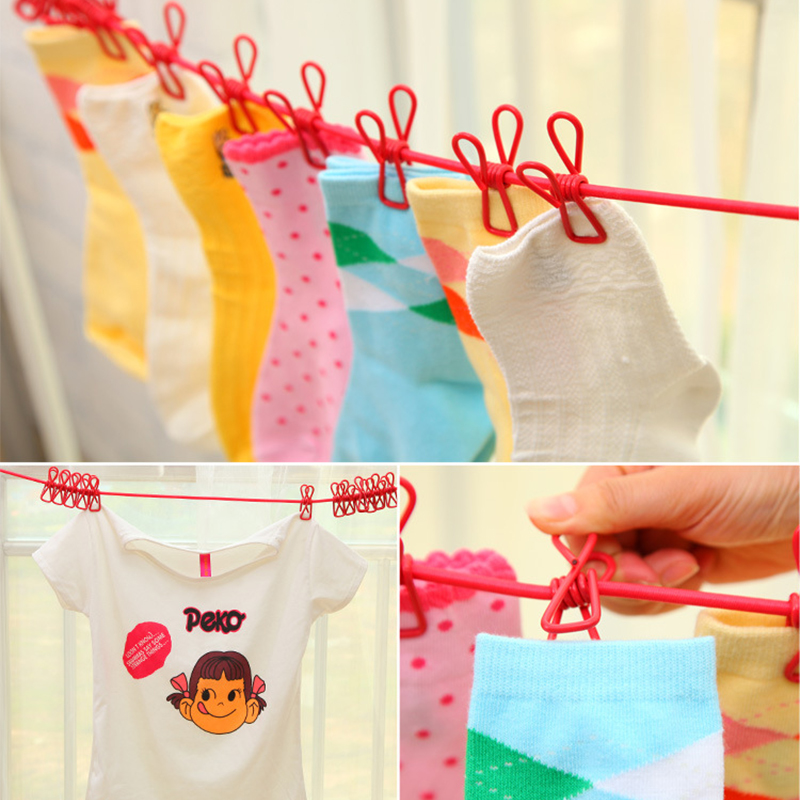 Stretchy-Portable-Clothesline-with-12Clamp-Clip-2Hooks-Laundry-Hanger-Windproof-1624310-3
