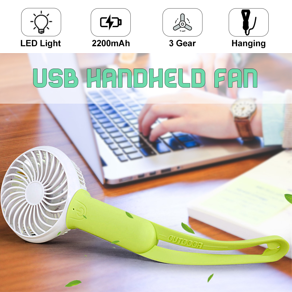 USB-Cooling-Fan-Portable-Handheld-Fan-3-Speed-Mini-Fan-LED-light-2200mAh-Battery-Hanging-Fan-1520360-2