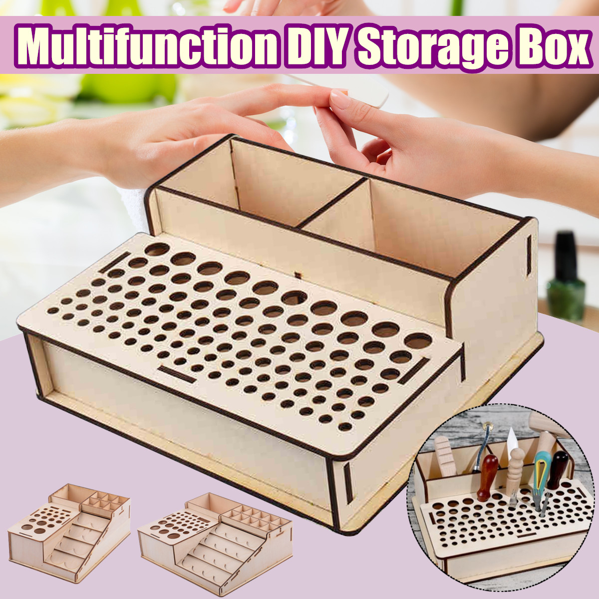 Wooden-Pigment-Paint-Bottles-Rack-Organizer-Epoxy-Tool-Storage-Model-Box-1584030-1