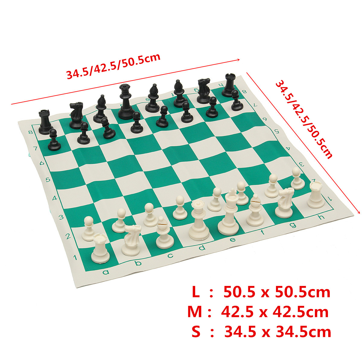 Plastic-Gambit-Tournament-Chess-Set-Roll-up-Mat-And-Bag-Camping-Travel-Gifts-Portable-Travelling-New-1641520-5