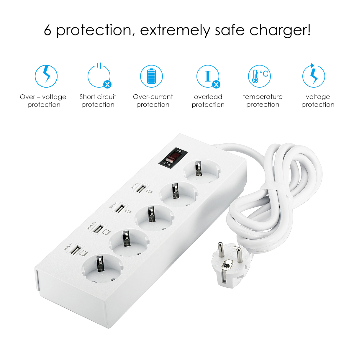 ELE-YA-30WS-5AE4U-5-Outlet-Power-Strip-Charger-with-4-USB-Fast-Charging-Ports-EU-Plug-1215579-4