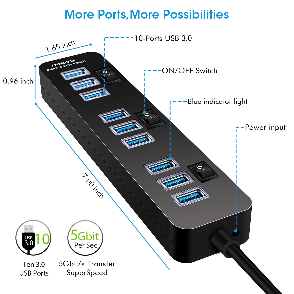ELEGIANT-10-Ports-USB30-HUB-Adapter-Charger-Fast-Charging-for-iPhone-12-Pro-Max-for-Samsung-Galaxy-S-1391322-3