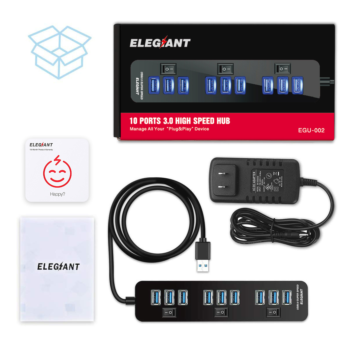 ELEGIANT-10-Ports-USB30-HUB-Adapter-Charger-Fast-Charging-for-iPhone-12-Pro-Max-for-Samsung-Galaxy-S-1391322-8