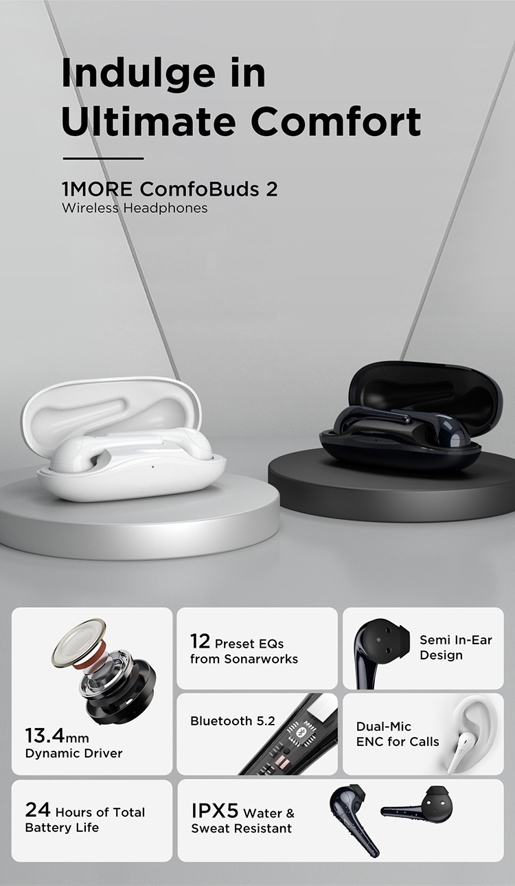 1MORE-ComfoBuds-2-TWS-bluetooth-52-Headphones-12-Sonarworks-EQ-134mm-Dyanmic-Gaming-Headsets-24H-Pla-1908244-2